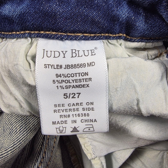 Distressed Blue Jeans Queen Of Hearts - Picture 5 of 9